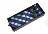   Newsmen Krawatte Set - Blau gestreift